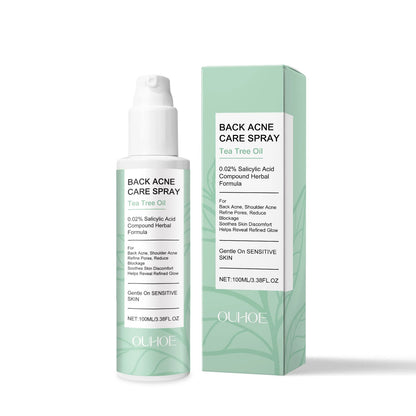 Back Acne Care Spray with packaging on a white background