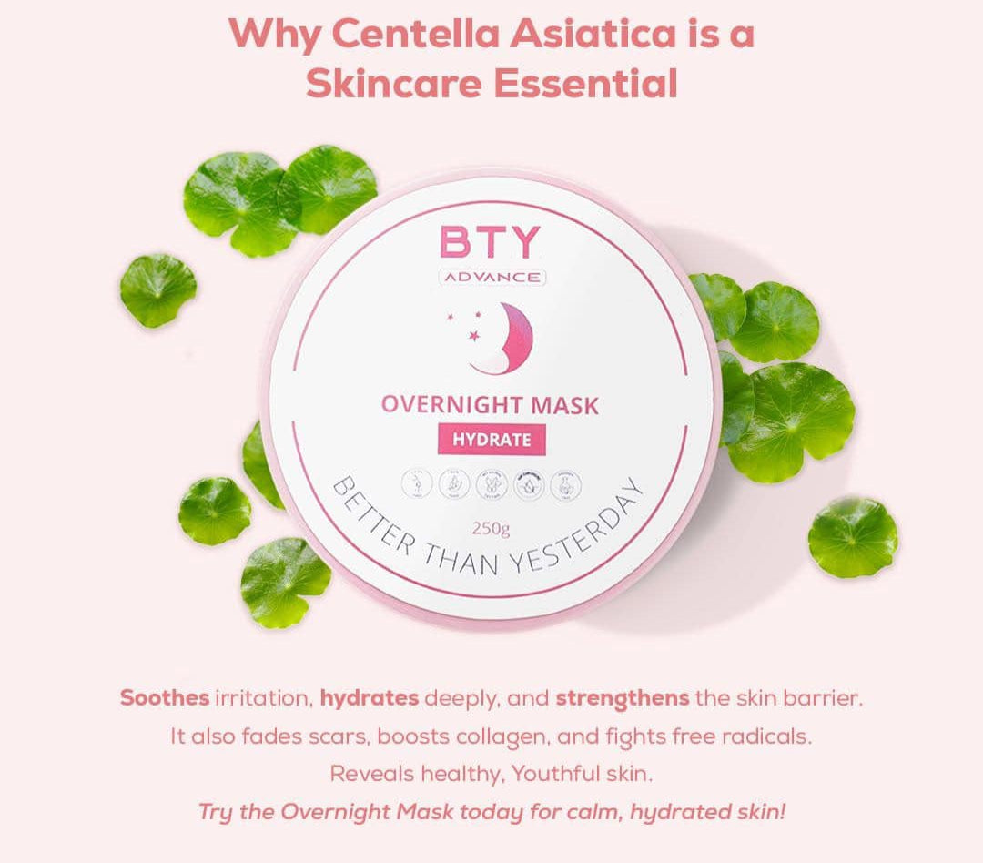BTY Advance Daily Radiance SPF45 UVA/UVB Face and Body Lotion 250ml or Overnight Mask Hydrate in Tub 250g