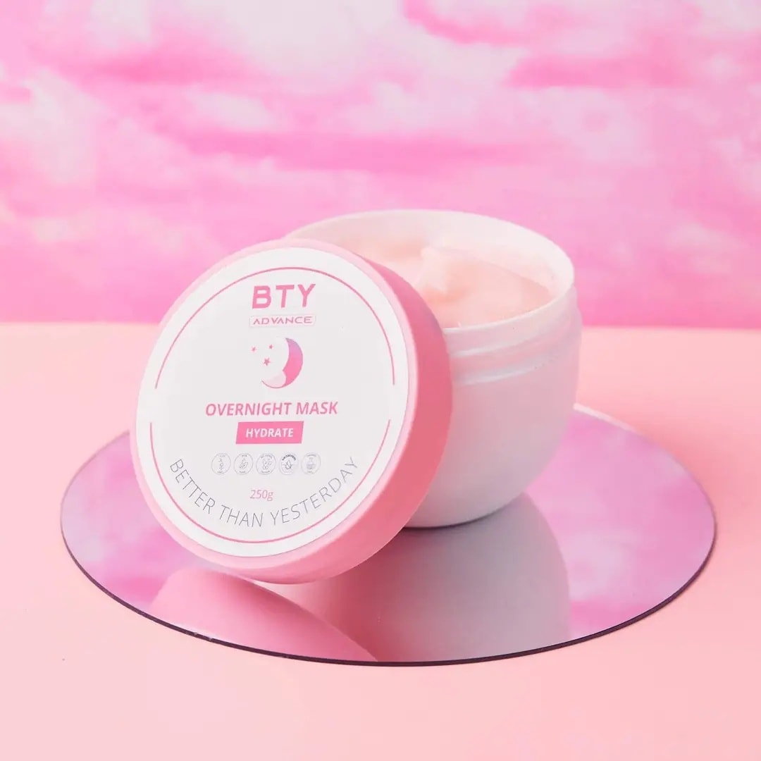 BTY Advance Daily Radiance SPF45 UVA/UVB Face and Body Lotion 250ml or Overnight Mask Hydrate in Tub 250g
