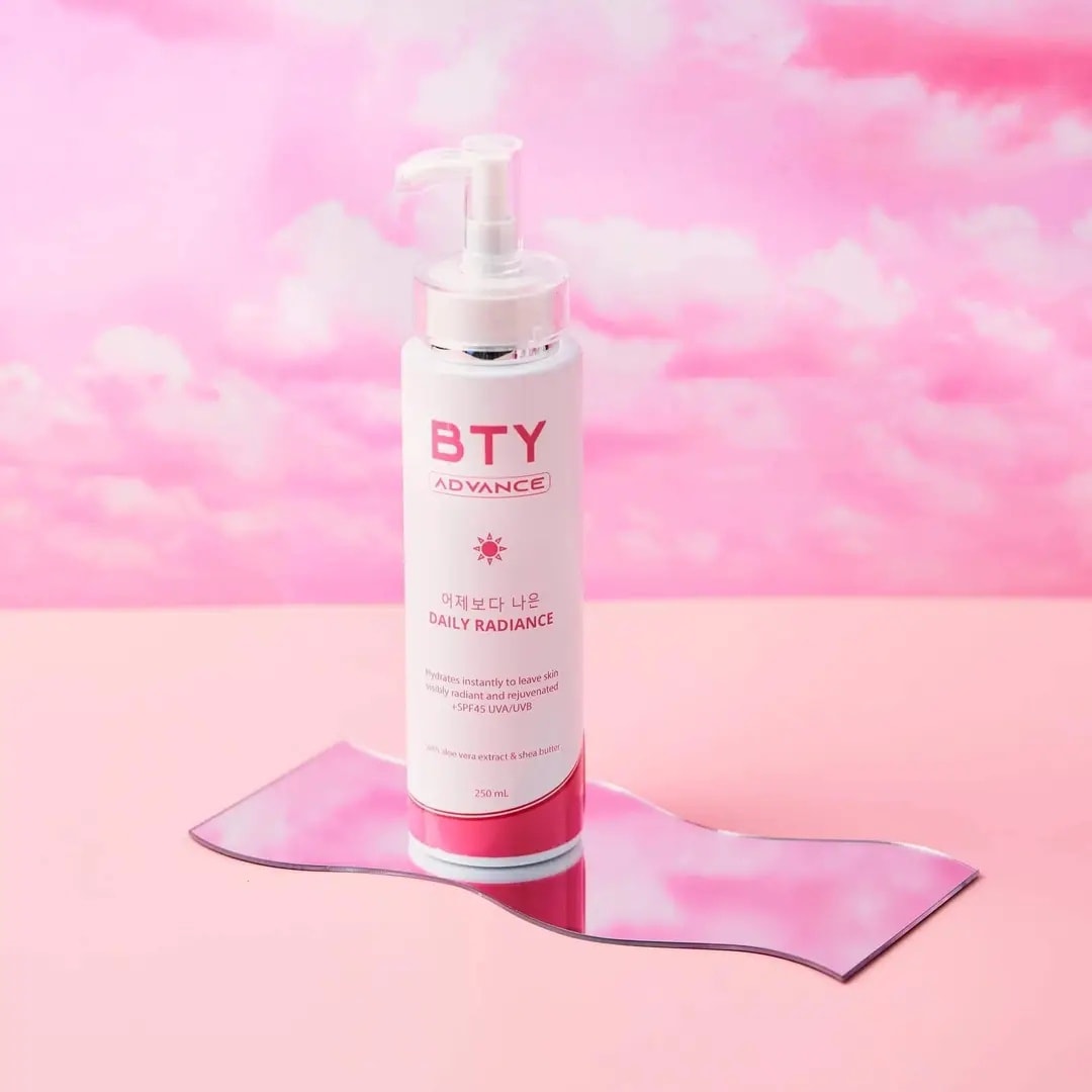 BTY Advance Daily Radiance SPF45 UVA/UVB Face and Body Lotion 250ml or Overnight Mask Hydrate in Tub 250g