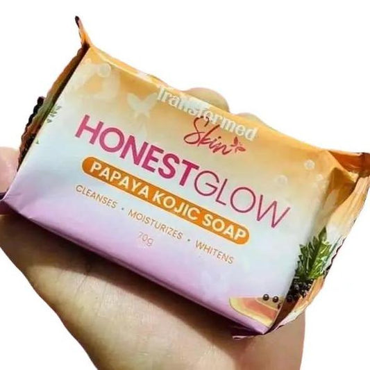 Honest Glow Papaya Kojic Soap Bar  or 70g debsline.co
