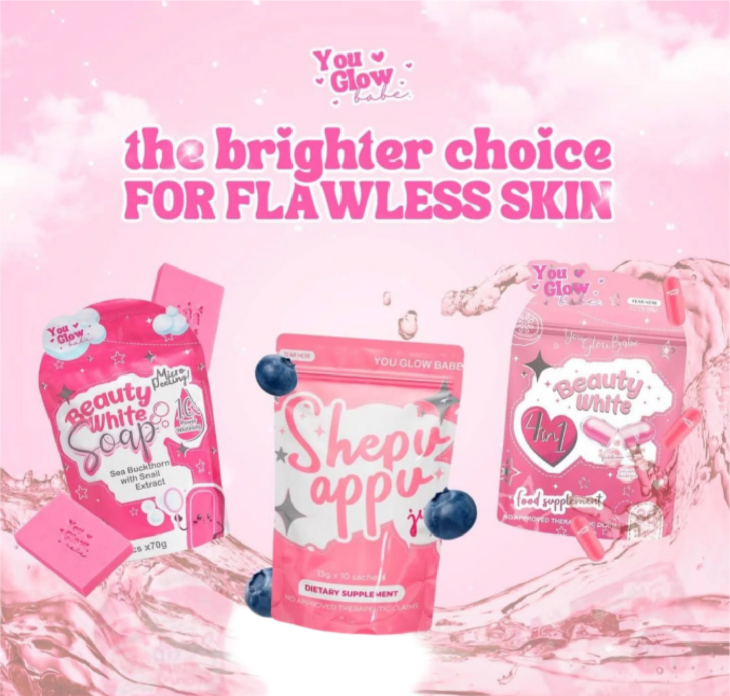 You Glow Babe Shepu Appu Juice Powdered Mix Drink 10 sachets in a bag