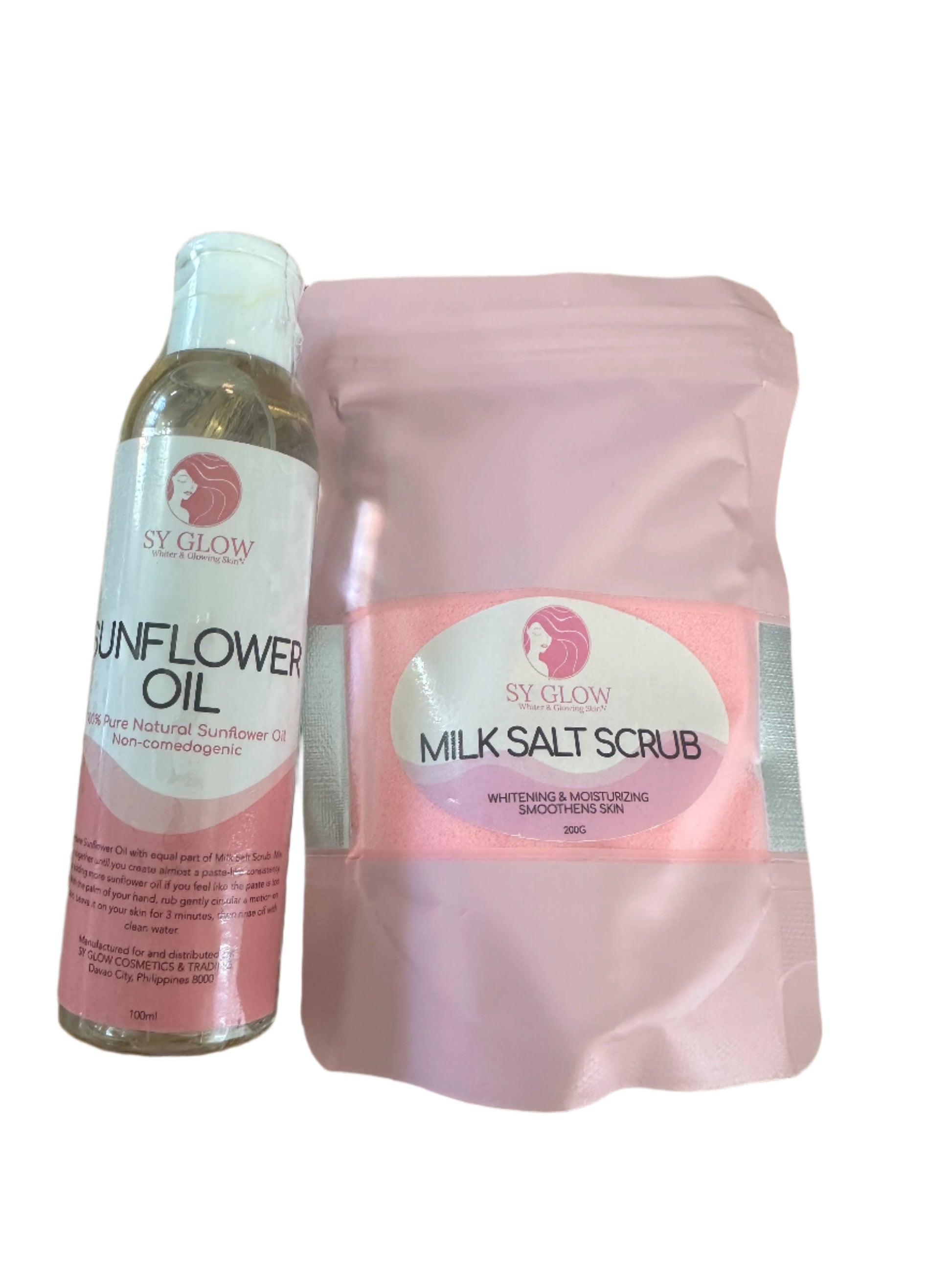Sy Glow Milk Salt Scrub 200g - Exfoliating Scrub for Skin Repair and Body Care Whitening Moisturizing Pack Skin Care - Debsline.co  -  