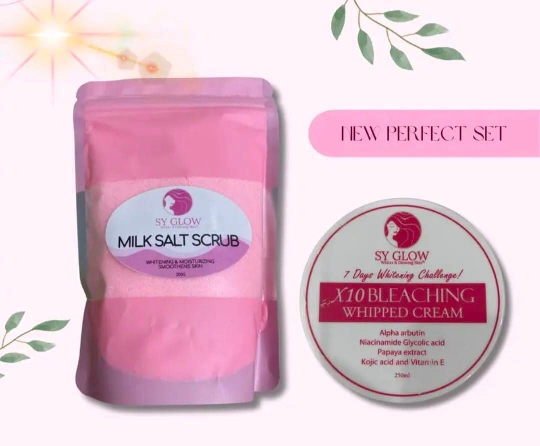 Sy Glow Milk Salt Scrub 200g - Exfoliating Scrub for Skin Repair and Body Care Whitening Moisturizing Pack Skin Care - Debsline.co  -  