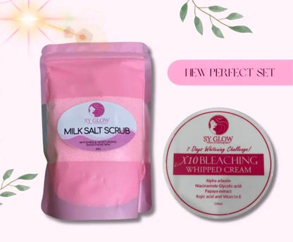 Sy Glow Milk Salt Scrub 200g - Exfoliating Scrub for Skin Repair and Body Care Whitening Moisturizing Pack Skin Care - Debsline.co  -  
