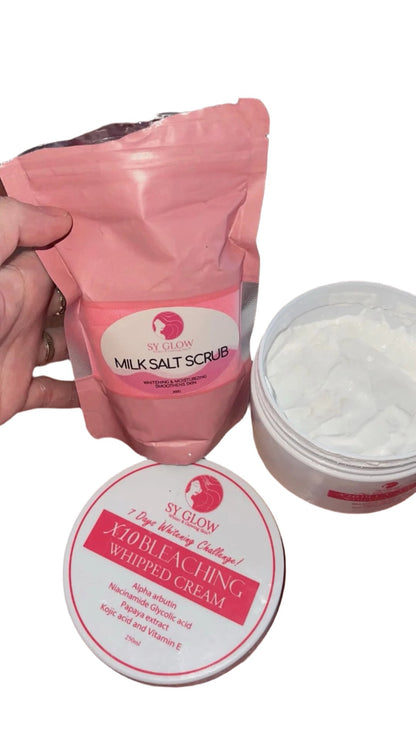 Sy Glow Milk Salt Scrub 200g - Exfoliating Scrub for Skin Repair and Body Care Whitening Moisturizing Pack Skin Care - Debsline.co  -  