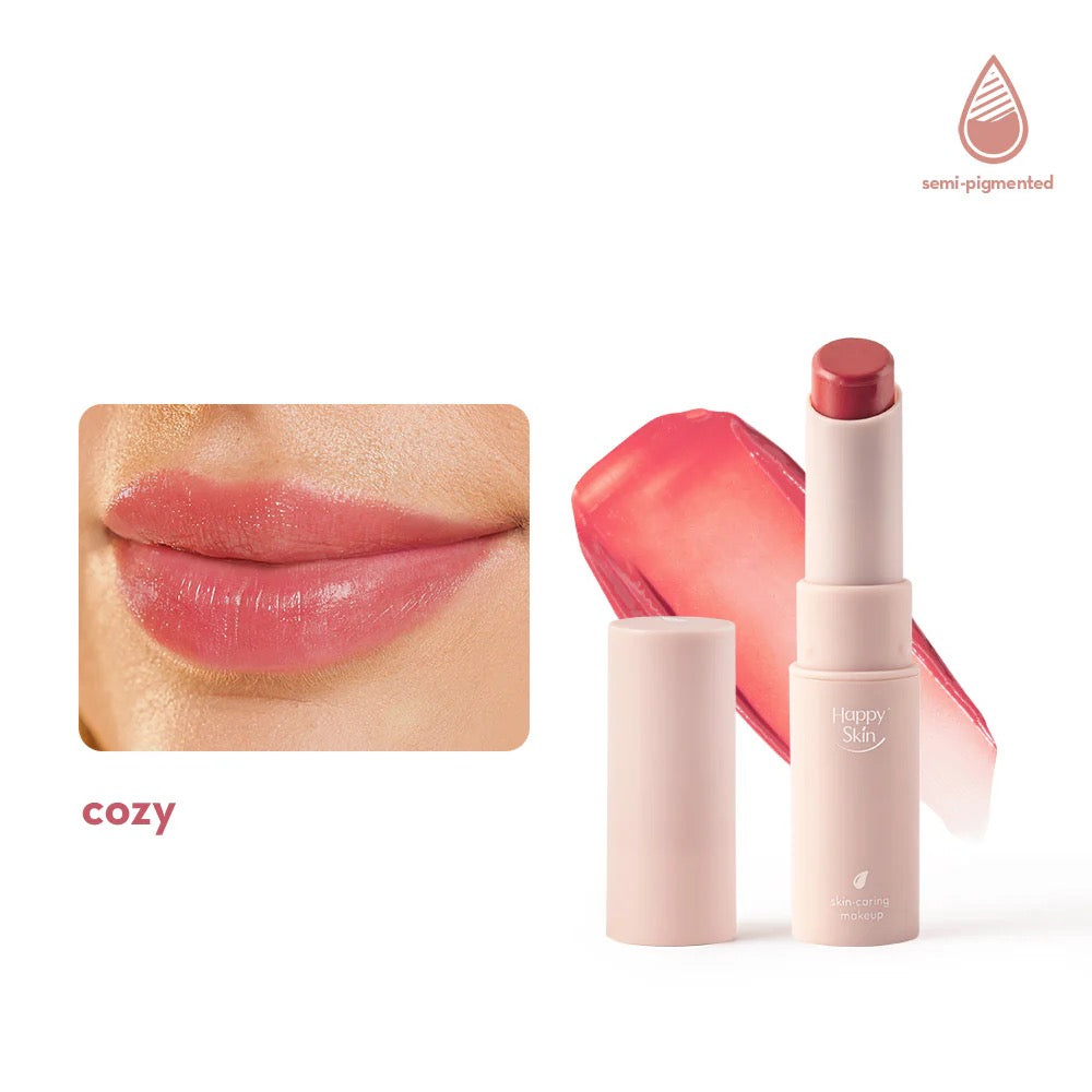 Happy Skin Lip Slip Weightless Balmy Tint 3.5g SPF15 Skin-caring Makeup Lip Care Lipstick cozy debsline.co