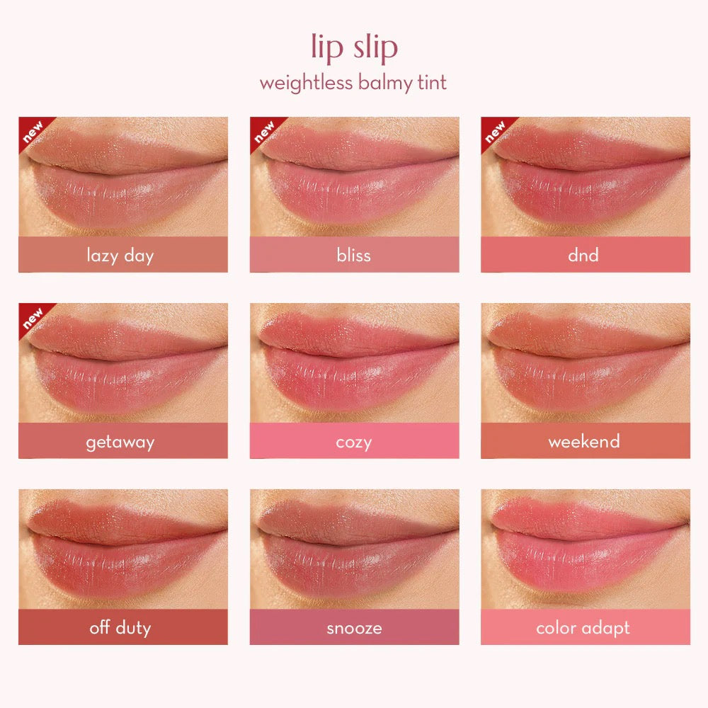 Happy Skin Lip Slip Weightless Balmy Tint 3.5g SPF15 Skin-caring Makeup Lip Care Lipstick debsline