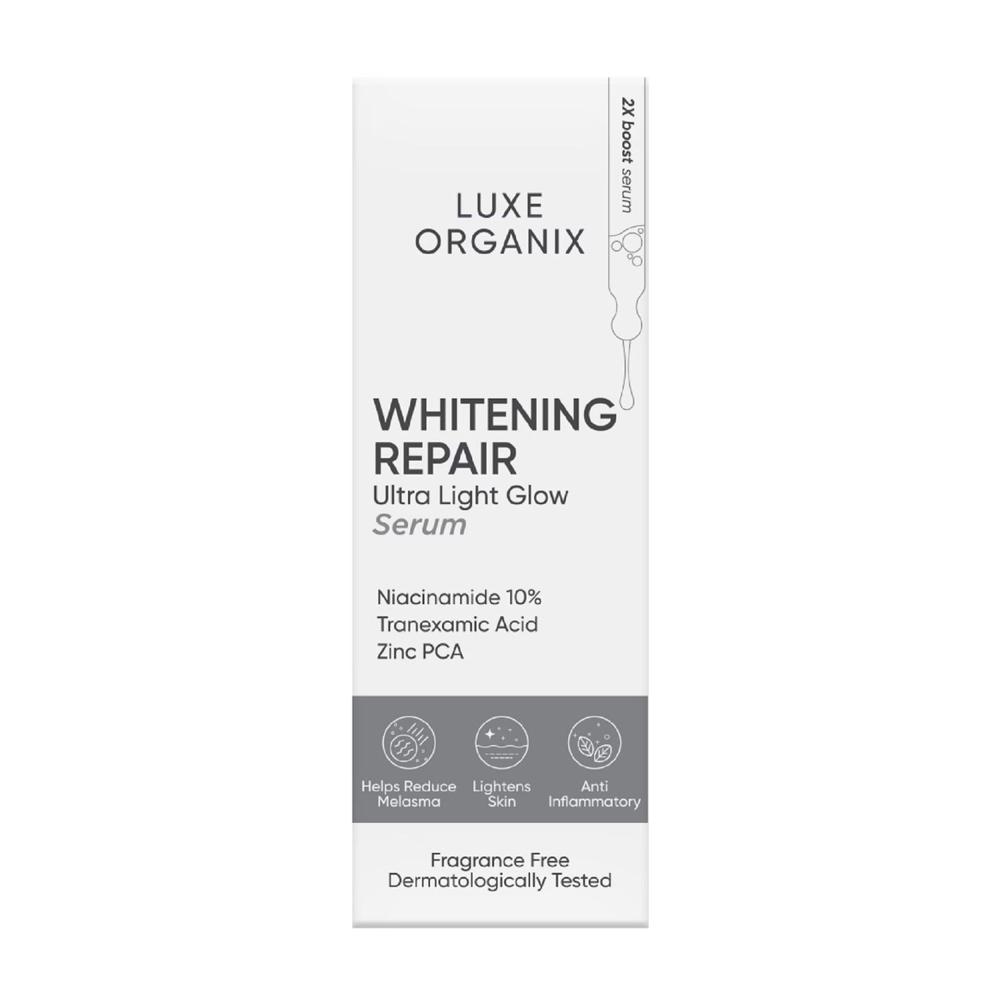 LUXE ORGANIX Whitening Repair Ultralight Glow Serum 30ml debsline.co