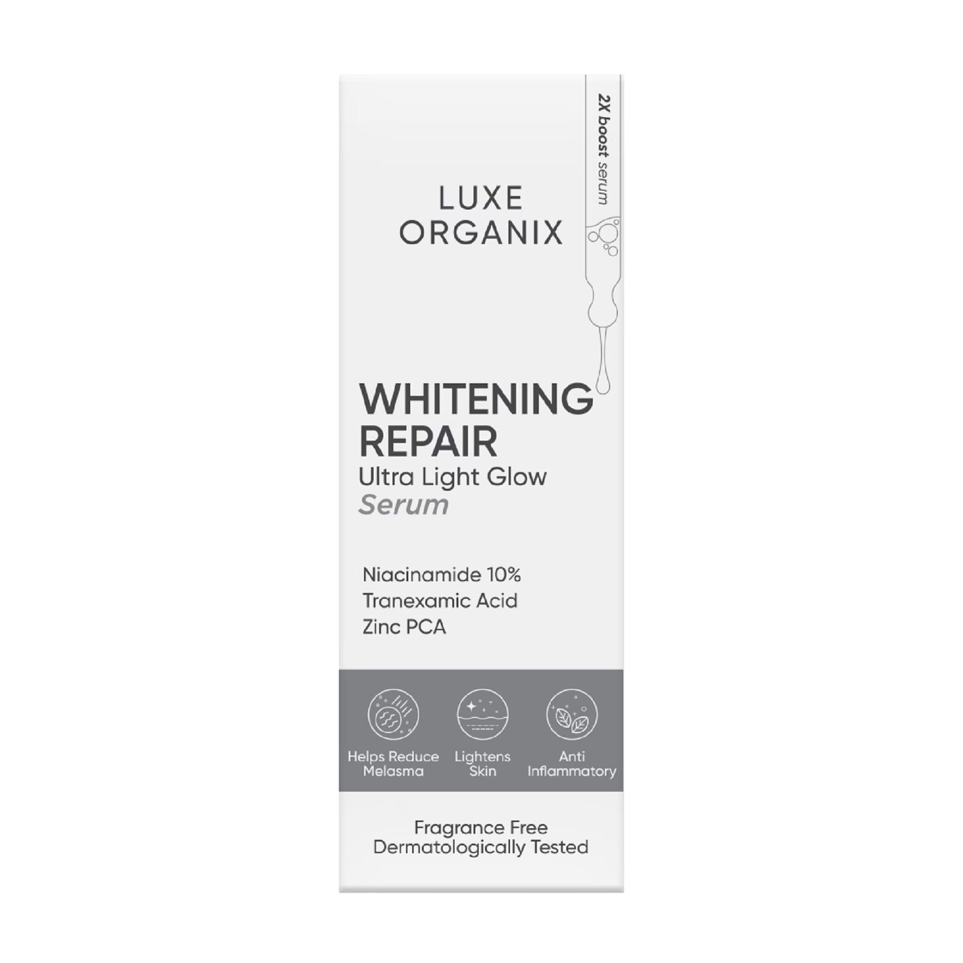 LUXE ORGANIX Whitening Repair Ultralight Glow Serum 30ml debsline.co