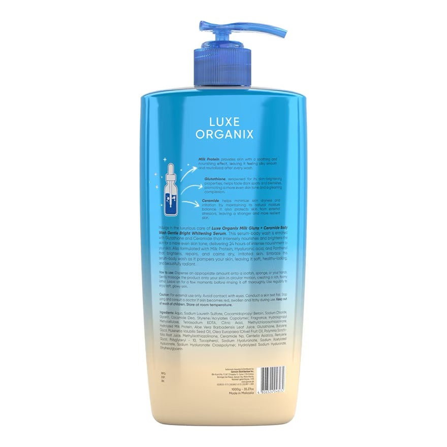 Luxe Organix Body Wash 1000ml - Body Care Cleansing Skin Repair - Debsline.co  -  