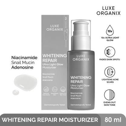 Luxe Organix Whitening Repair Ultra Light Glow Moisturizer 80ml-Debsline.co