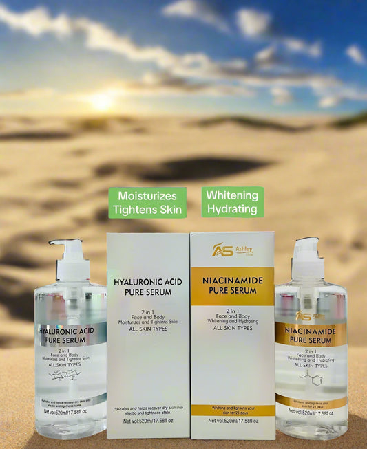 AS Ashley Niacinamide Pure Serum or Hyaluronic Acid Pure Serum Face and Body 520ml