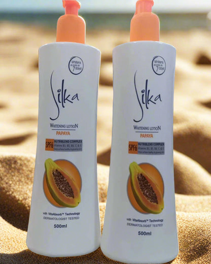 SILKA Whitening Lotion Papaya SPF6 500ml debsline.co