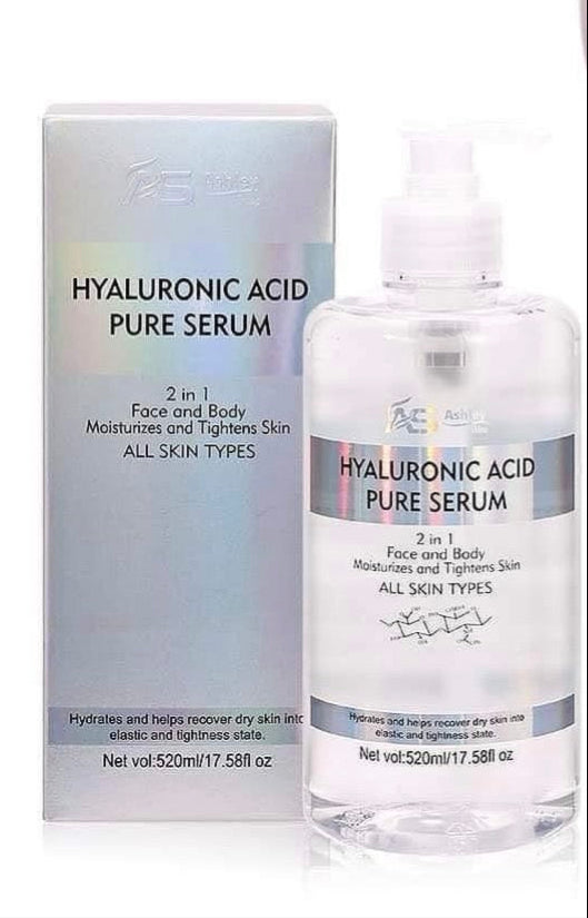 AS Ashley Niacinamide Pure Serum oder Hyaluronsäure Pure Serum für Gesicht und Körper, 500 ml, je 24 £