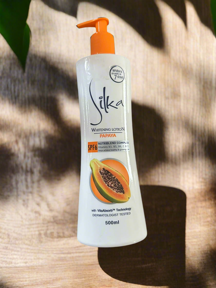 SILKA Whitening Lotion Papaya SPF6 500ml debsline.co