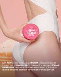 Luxe Organix Bye Bye Bum Bumps White or Clear Booty Scrub Cream AHA.BHA 2.5% 230g-Debsline.co